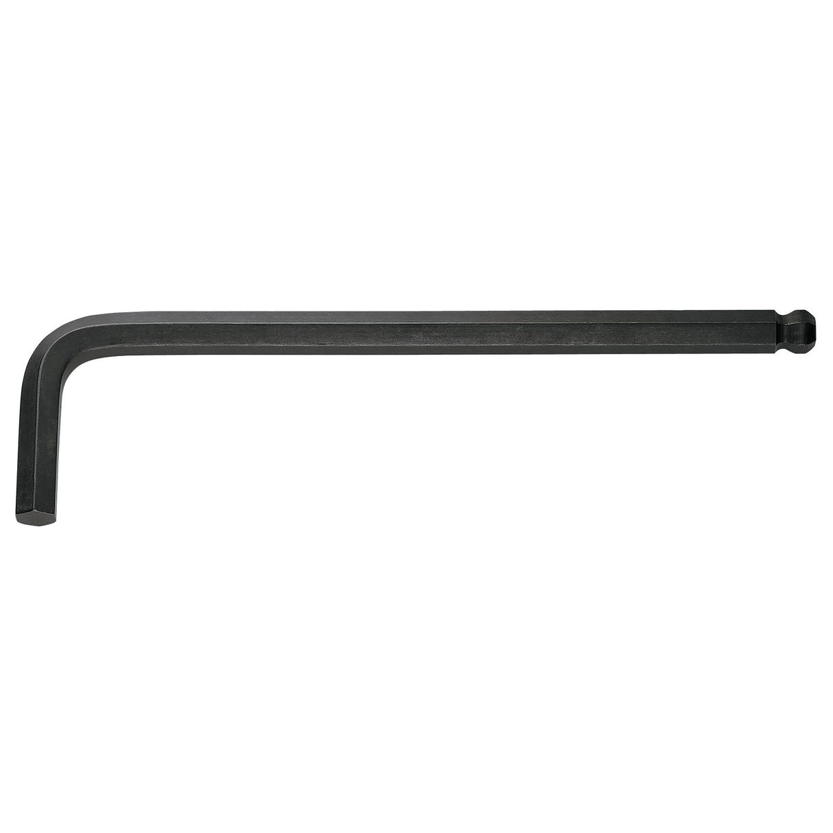Winkel-Stiftschlüssel, einseitig mit Kugelkopf, lang, Abtriebe Innenseckskant 10 mm