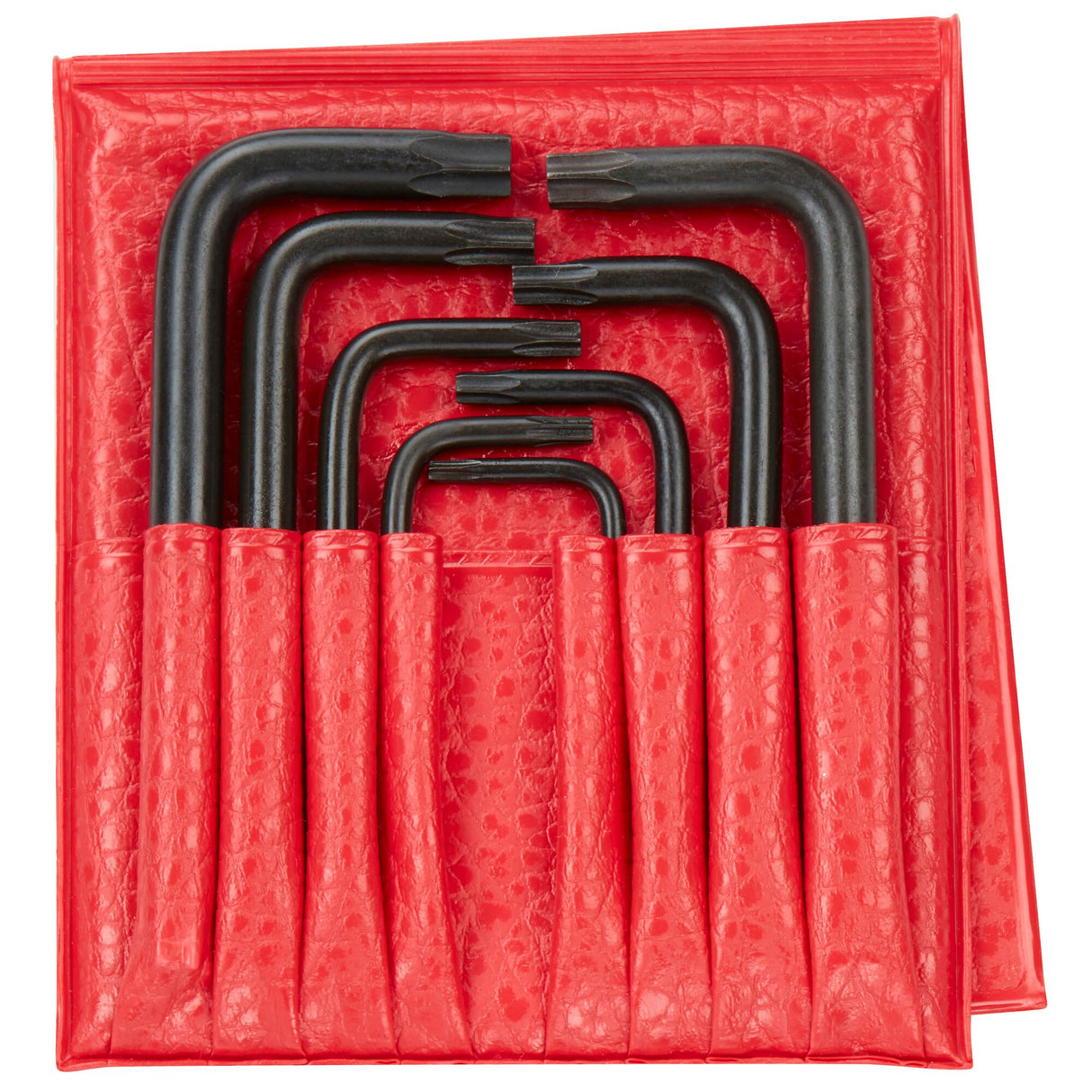Winkel-Stiftschlüssel, Abtriebe Torx®®, kurz, Satz in Kunststofftasche, 8-tlg.