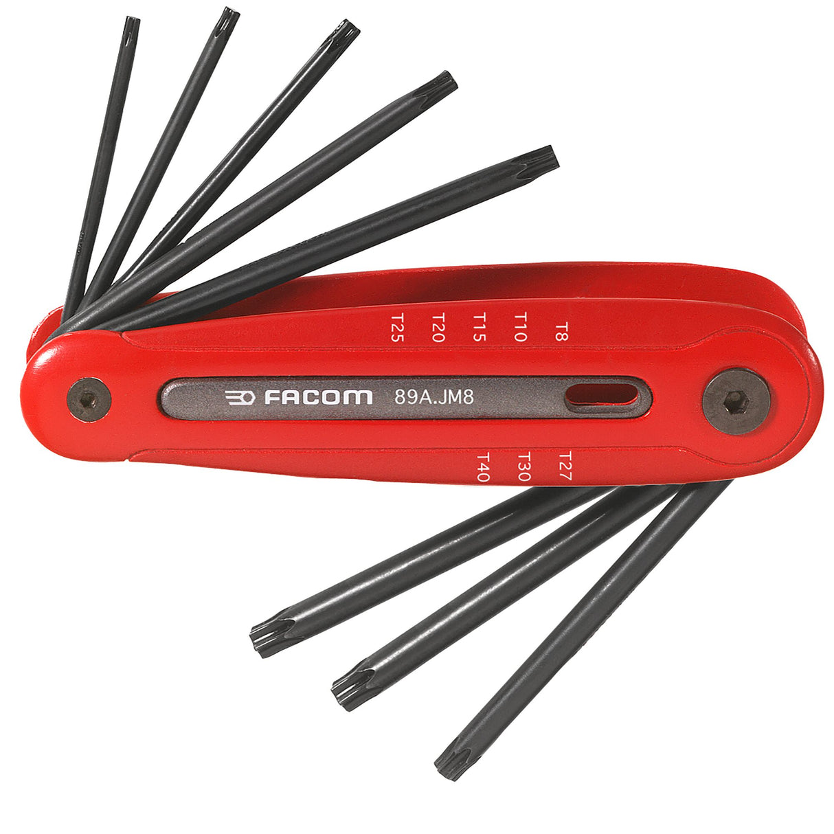 89.JM - Kurze Winkel-Stiftschlüssel-Sets, Abtrieb Torx®, im Klapphalter