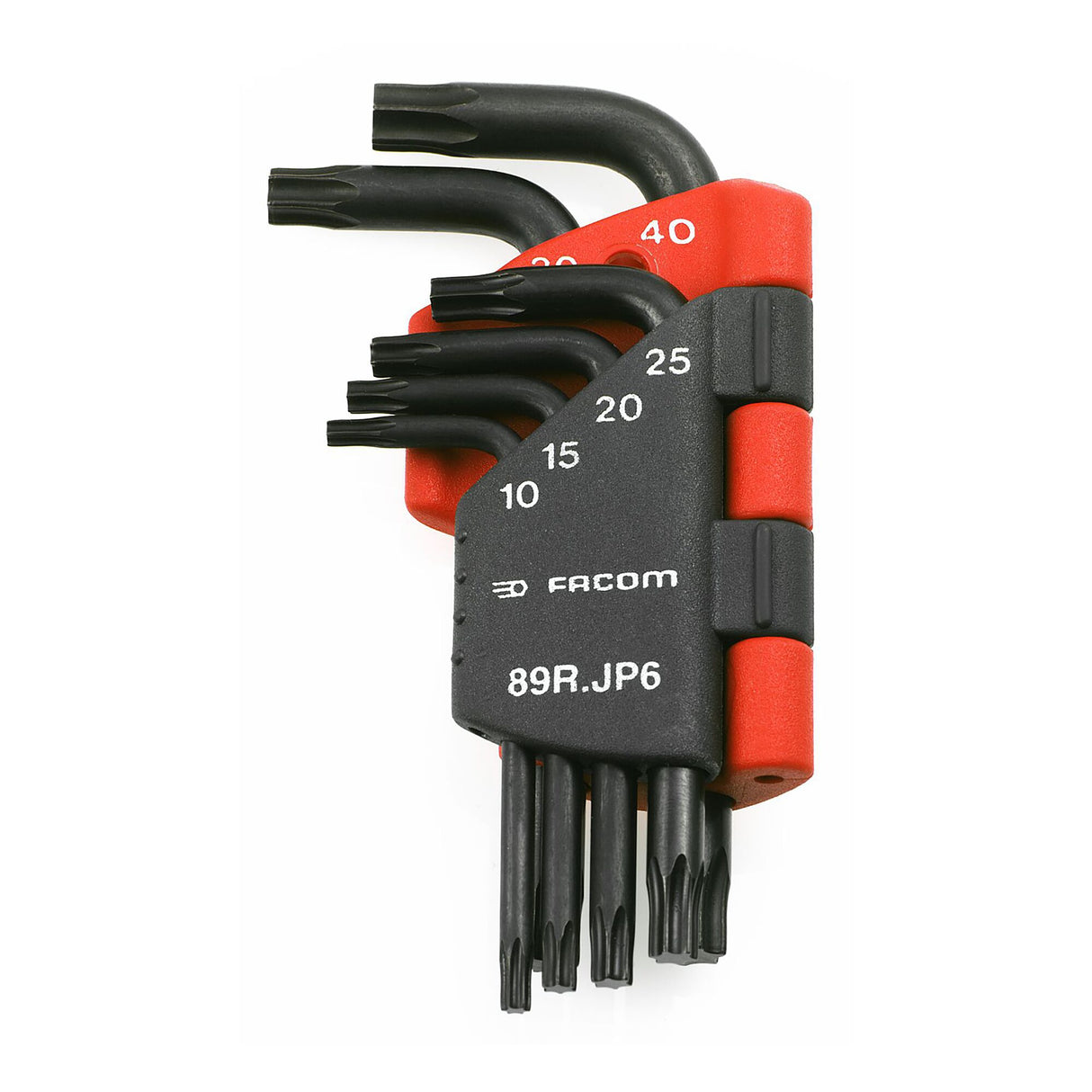 Winkel-Stiftschlüssel, Abtriebe ResisTorx®®, kurz, Satz im Klapphalter, 6-tlg.