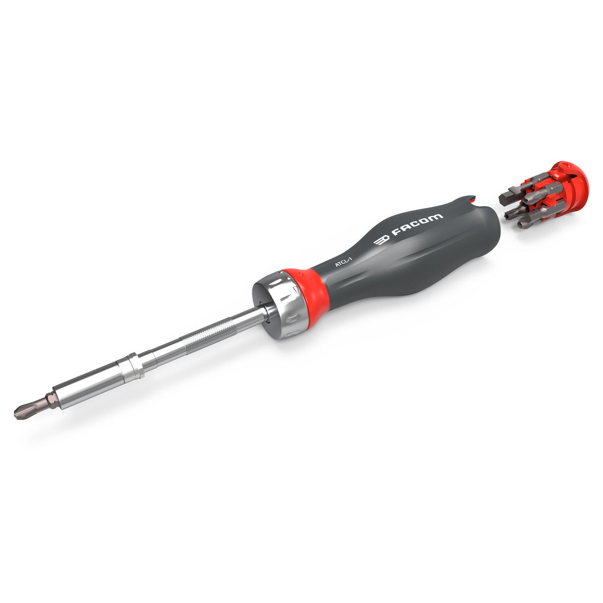 PROTWIST® Schraubendreher mit Ratschenklingenhalter und 15 Bits