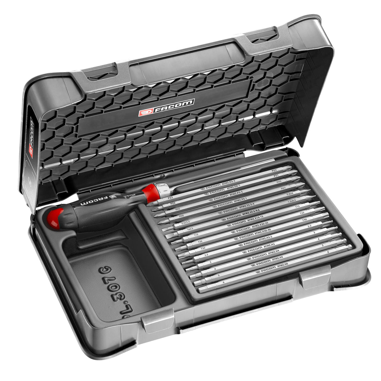 PROTWIST® 3 in 1 Handgriff mit Multibit-Ratsche und 15 Klingen in M-Box