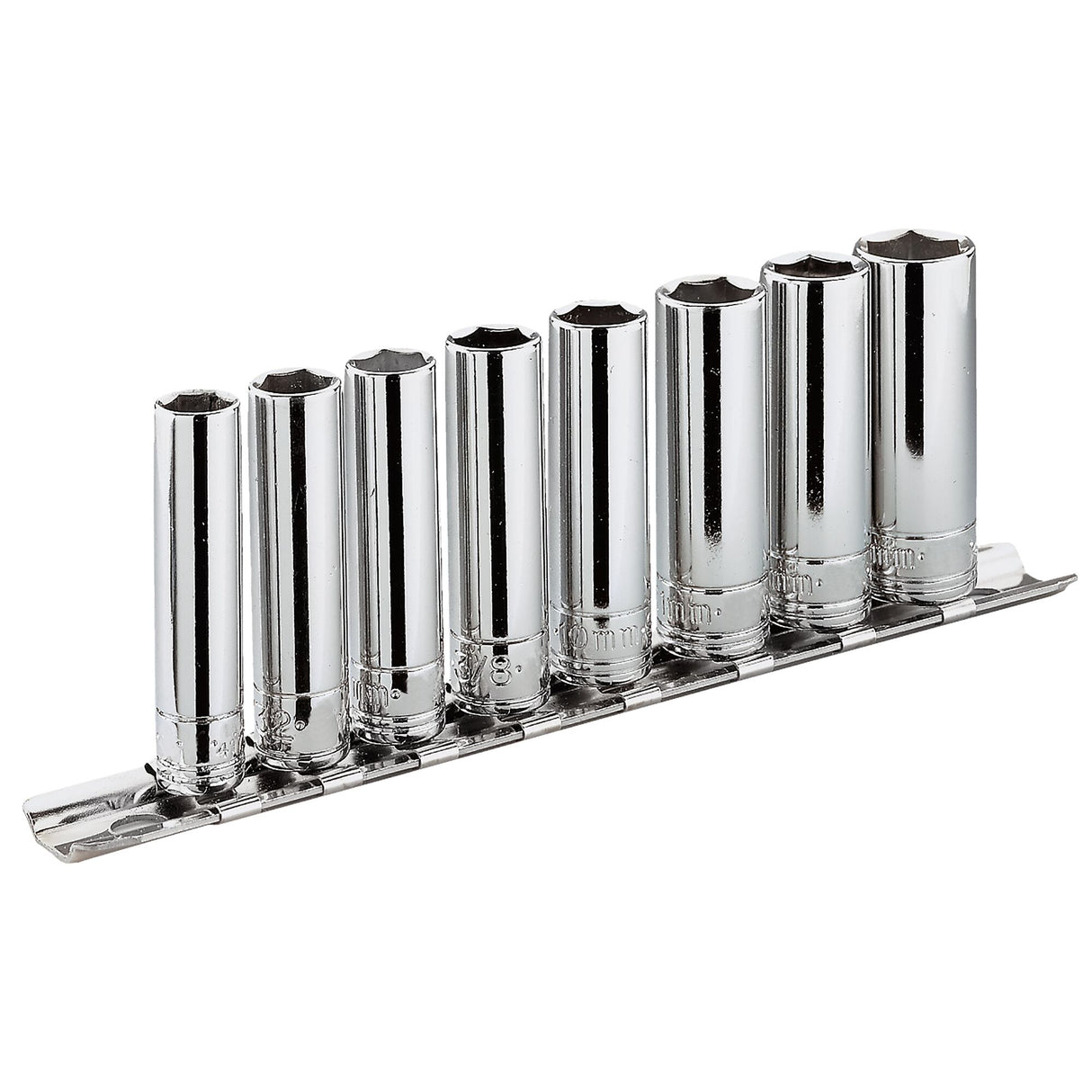 Klemmschiene für 8 Steckschlüssel 1/4"