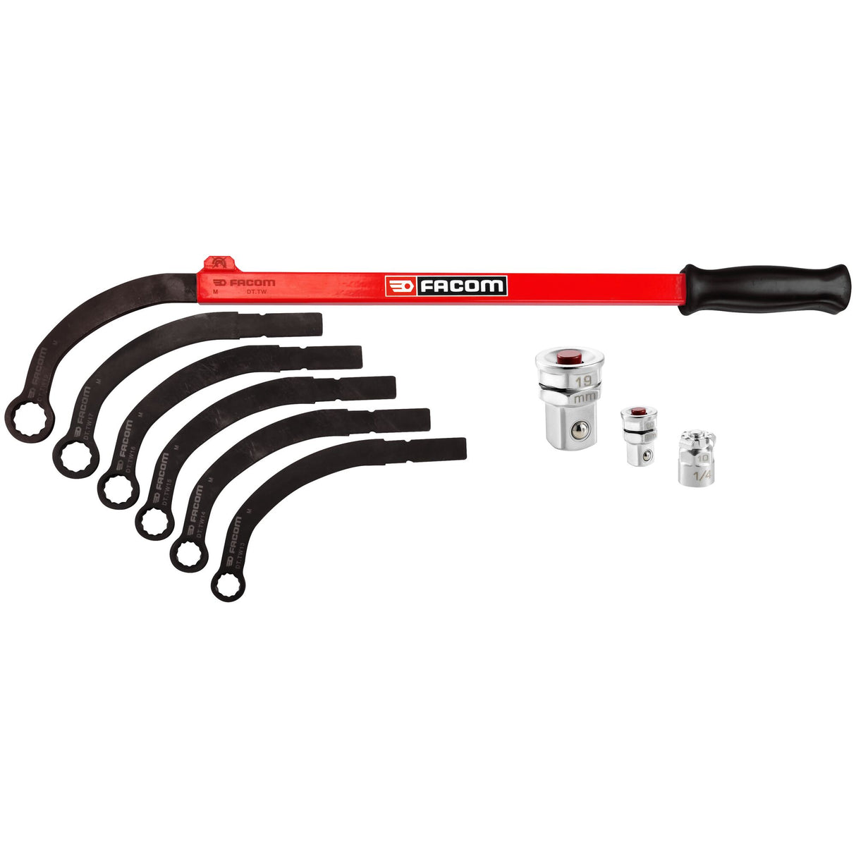 5-teiliger Satz mit Riemenspanner-Schlüssel 13-19mm