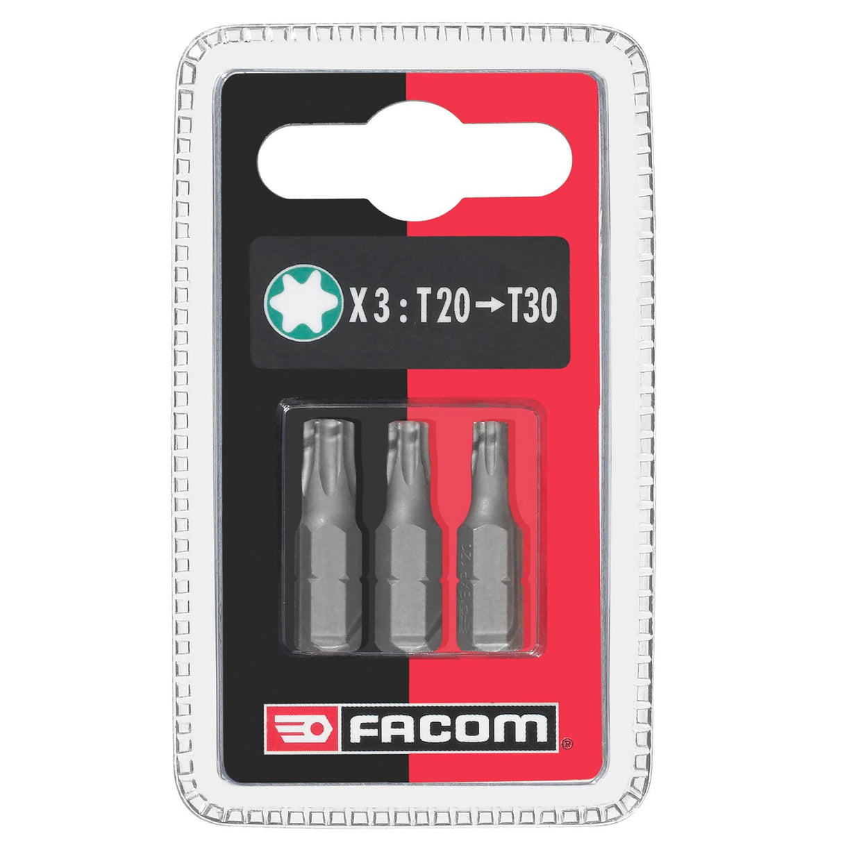 Sätze mit 3 Standard-Schraubeinsätzen Serie 1, Torx® T20-25-30