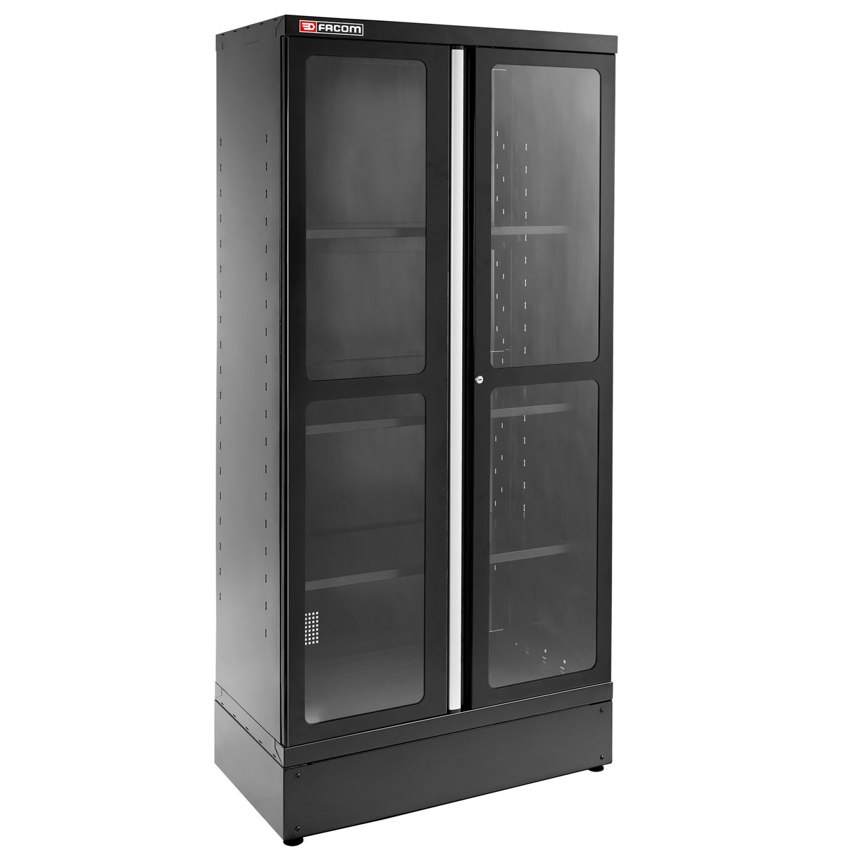 Schrank 2m 2Glastüren, Schwarz