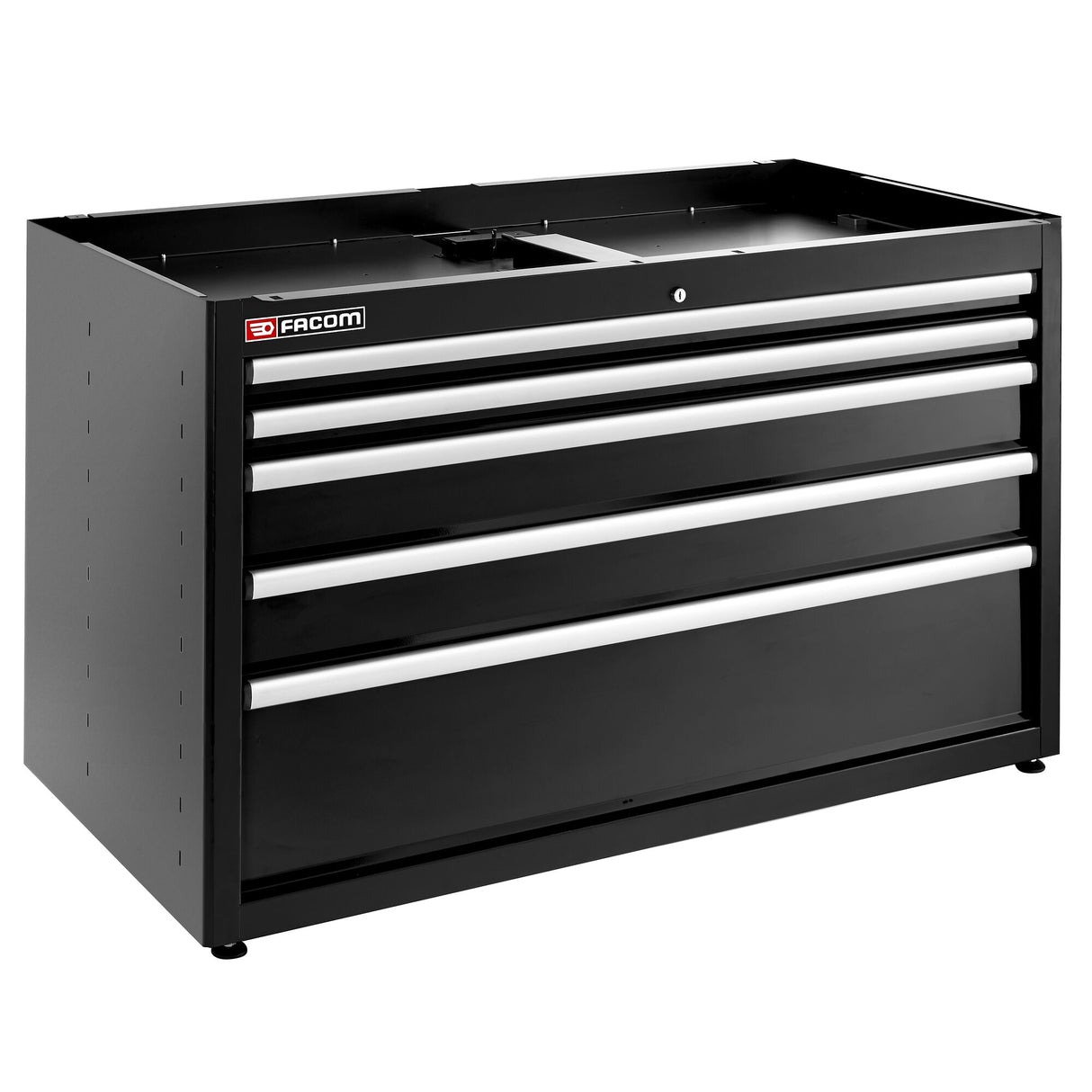 Doppelunterschrank mit 5 Schubladen, Schwarz
