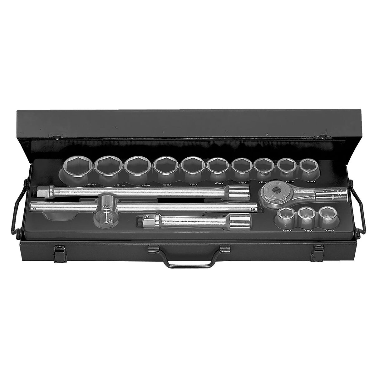 Sortiment lange Steckschlüssel 3/4", 6-Kant, metrisch