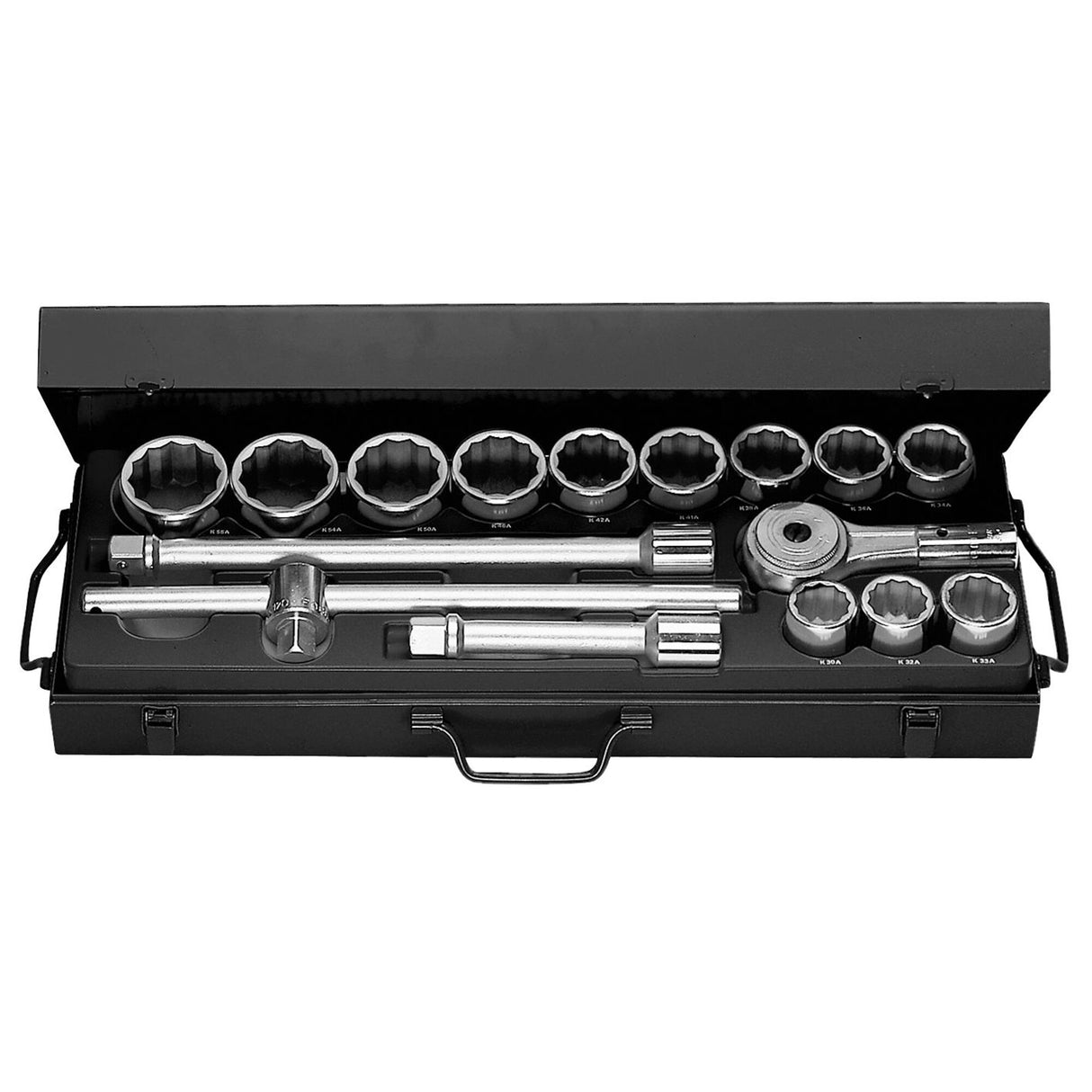 Steckschlüssel-Set 3/4", 12-Kant, metrisch, 16-tlg.