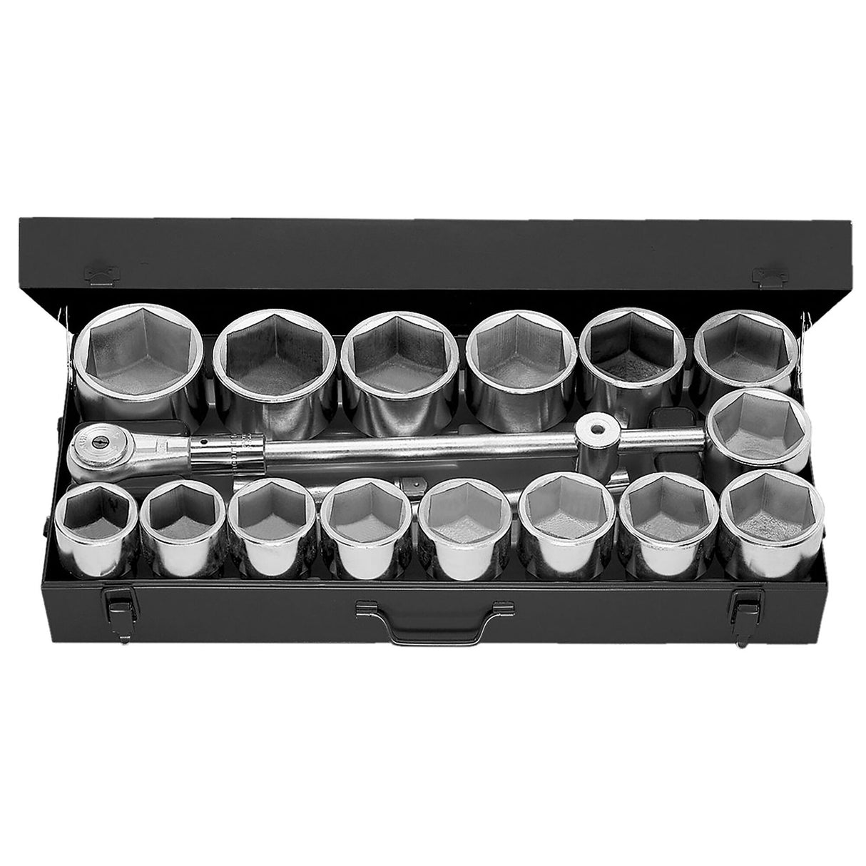 Sortiment mit 6-Kant-Steckschlüsseln 1", 58 bis 100 mm