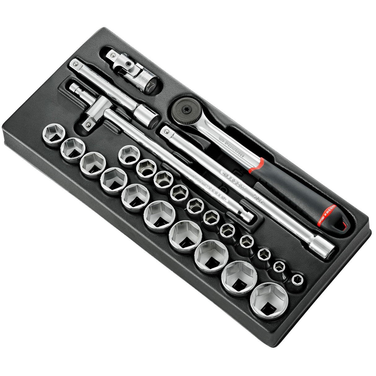 Kunststoffmodul XL - Steckschlüssel 1/2", 6-Kant, 26-tlg.