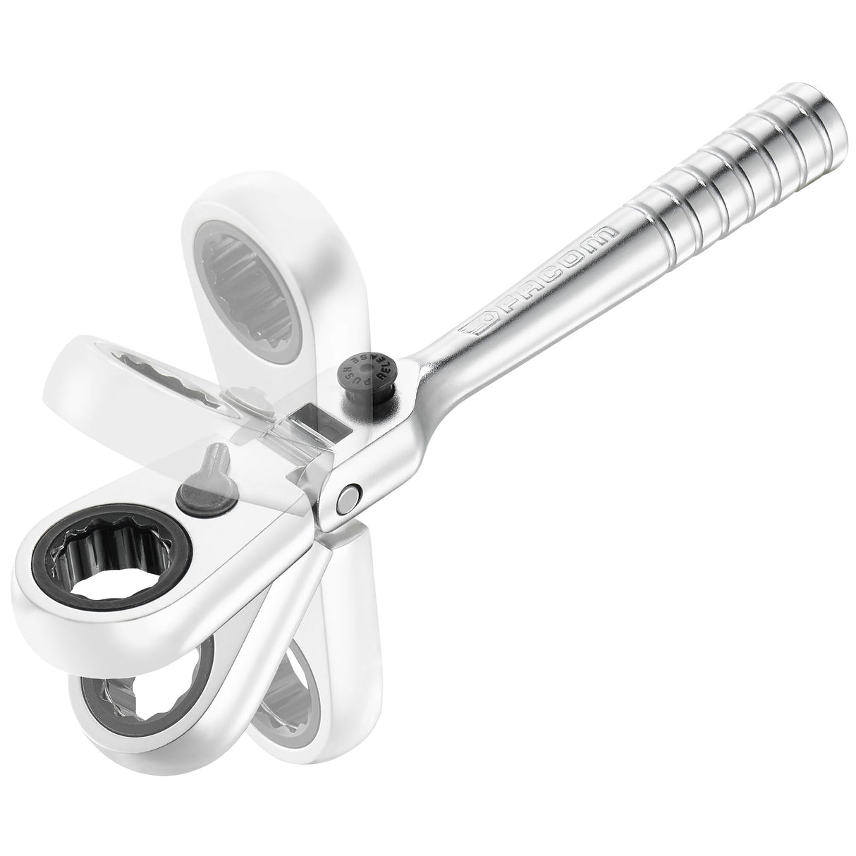 Ultrakompakte 1/4" Umschaltknarre mit 180°-Gelenkkopf für 1/4" Steckschlüssel, Serie HX