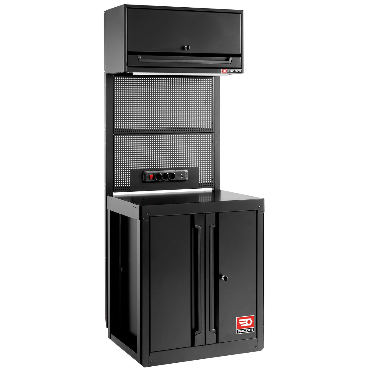 ROLL Werkstattsystem RWS2.0 - Unterschrank mit 2 Volltüren, schwarz