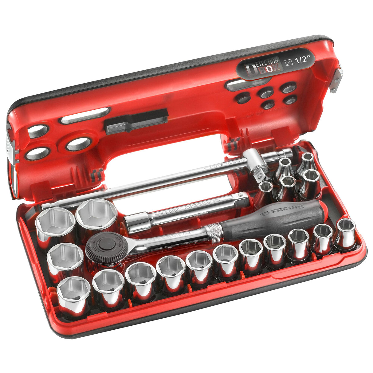 DBOX Satz mit metrischen 1/2" 6-Kant-Steckschlüsseln - S.360DBOX4
