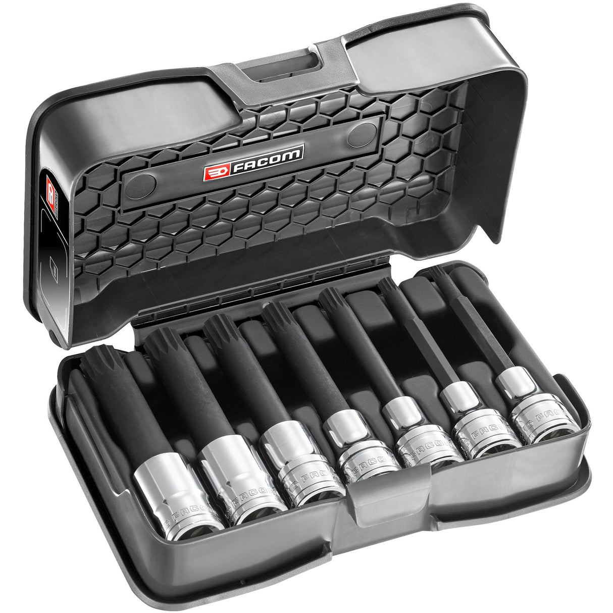 Koffer mit langen XZN® Bit-Stecknüssen 1/2" - 7 Teile