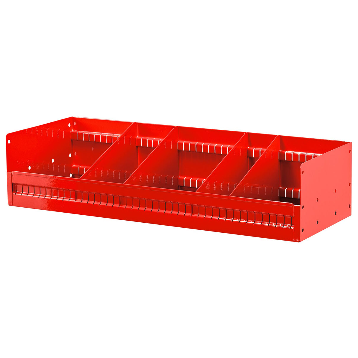 Abgeschrägtes Regal für Matrix-System, Mittel, mit 4 Abtrennungen, L 682 x H 185 X T 275 mm