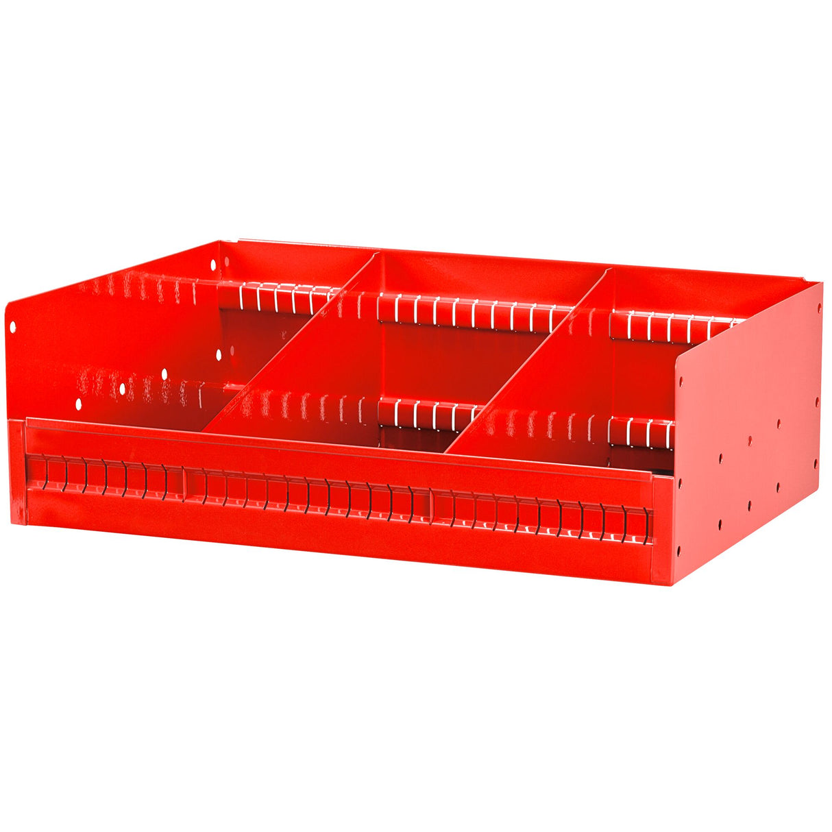 Abgeschrägtes Regal für Matrix-System, Klein, mit 2 Abtrennungen, L 435 x H 185 X T 375 mm