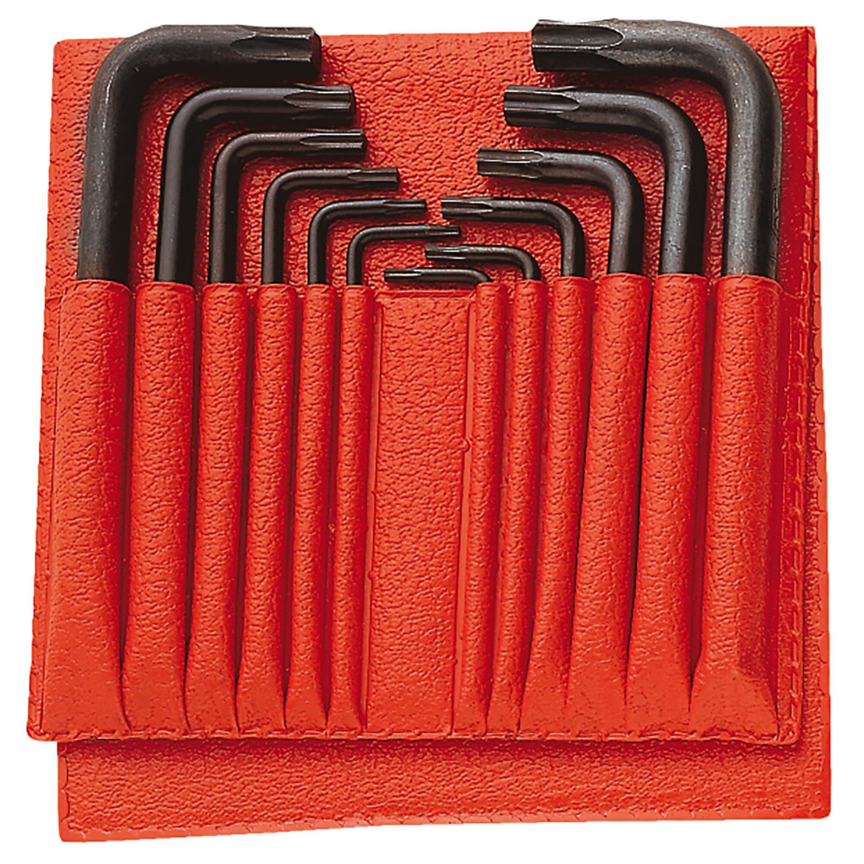 Winkel-Stiftschlüssel, Abtriebe Torx®®, kurz, Satz in Kunststofftasche, 12-tlg.