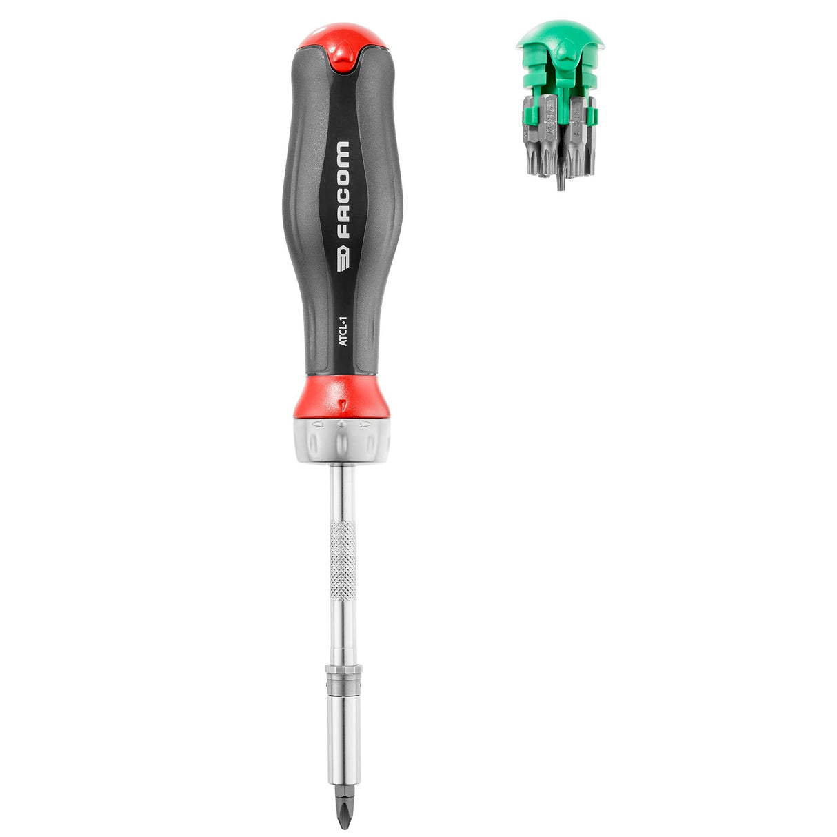 PROTWIST® Schraubendreher mit Ratschenklingenhalter und 15 Bits