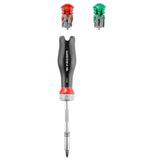 PROTWIST® Schraubendreher mit Ratschenklingenhalter und 15 Bits