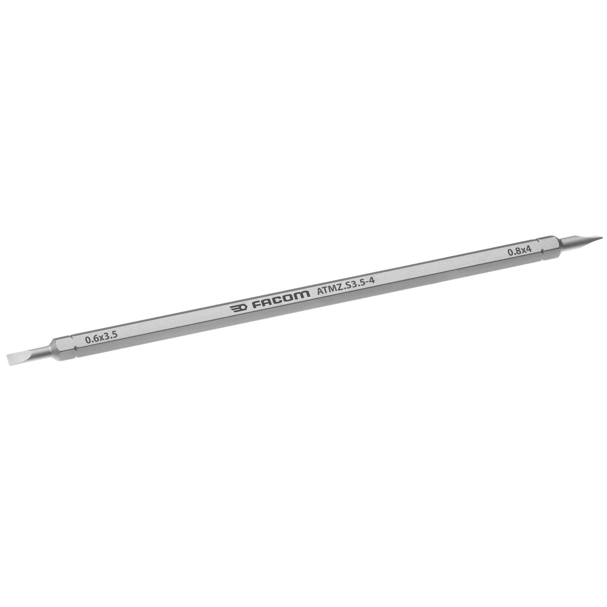 Kurze Schraubendreherklinge 1/4`` mit Schlitz 3,5-4,0mm, Länge 175mm