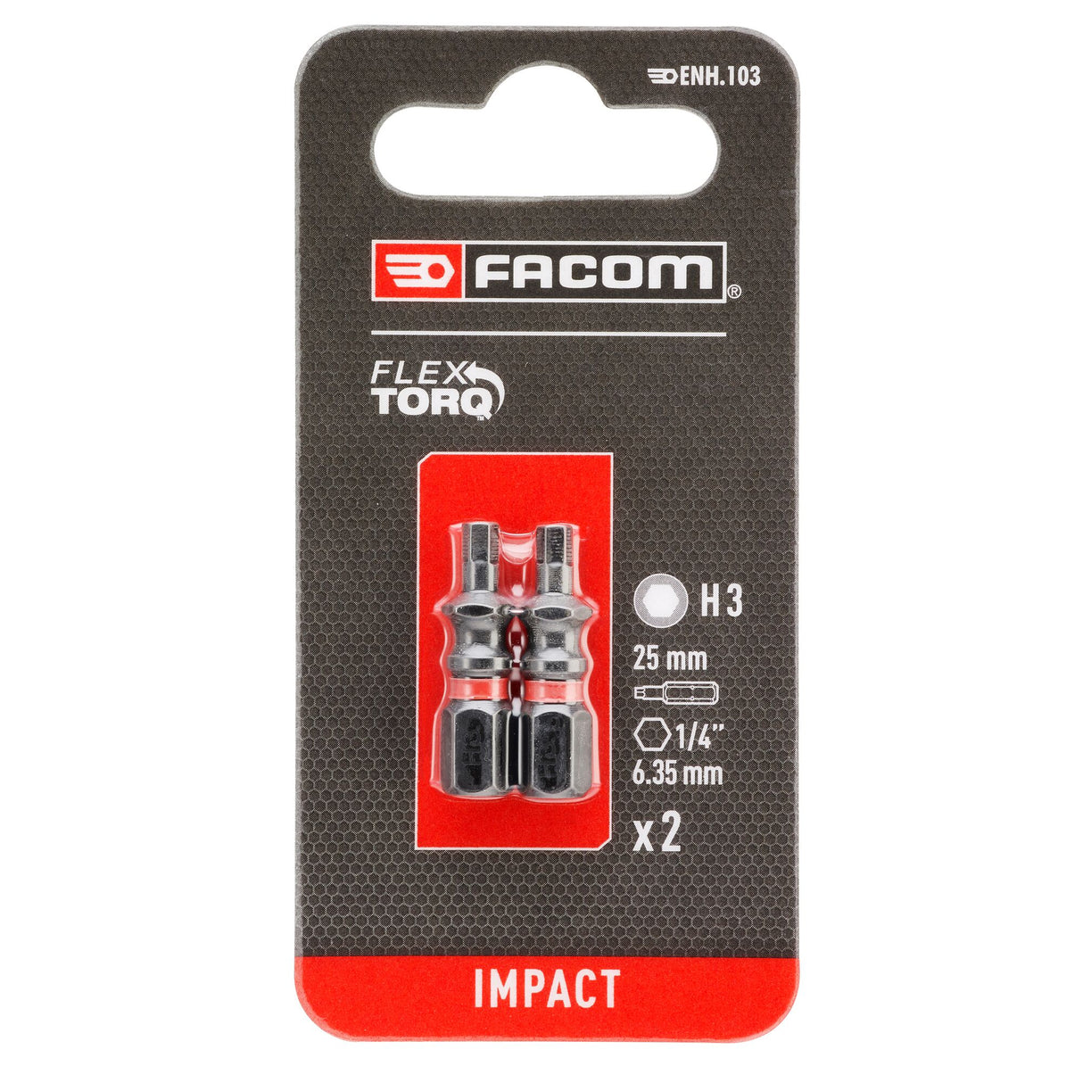 ENH.1 - IMPACT-FLEXRORQ-Bits 5/16" für Sechskant-Schrauben - 25 mm, 2 Stk.