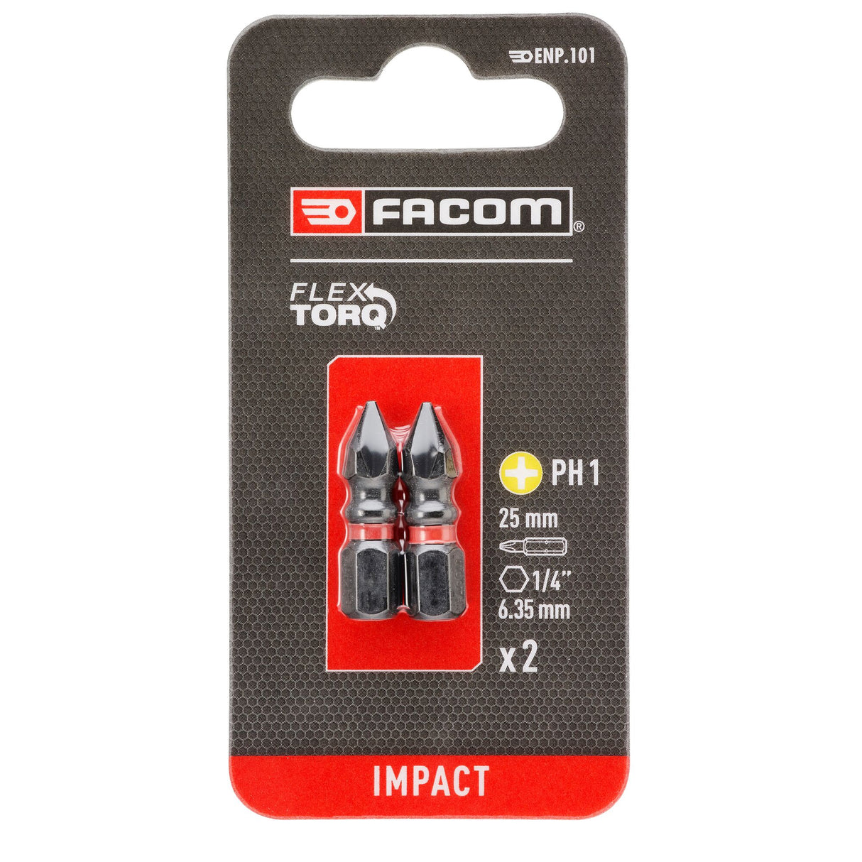 ENP.1 - IMPACT-FLEXRORQ-Bits 1/4" für Phillips®-Schrauben - 25 mm, 2 Stk.