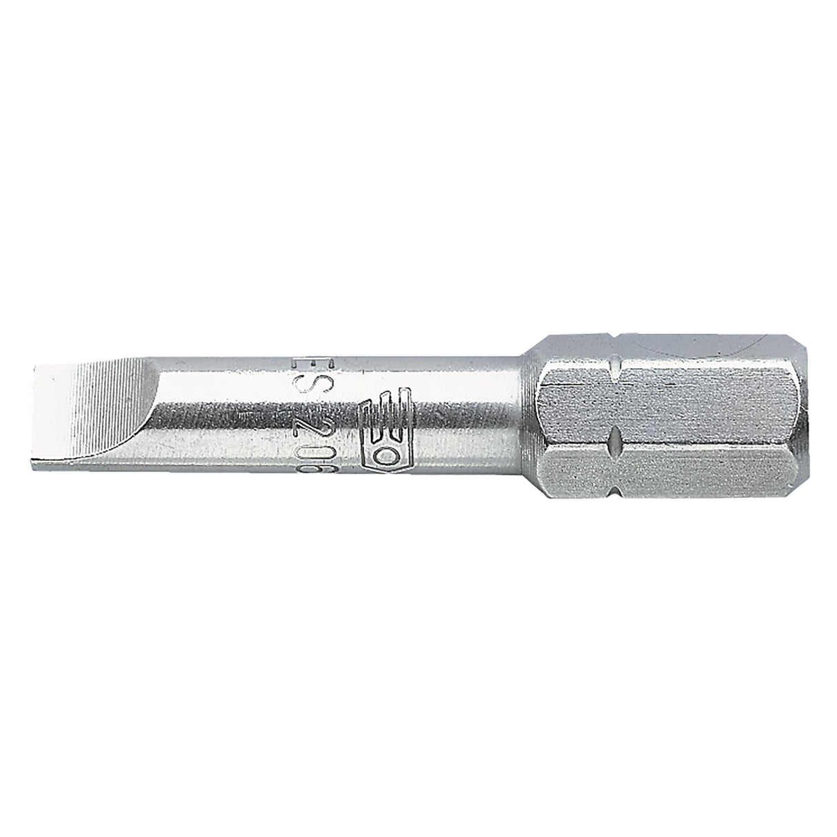 Bit, Serie 2, Antrieb Außensechskant 6,3 mm (1/4"), Abtrieb Schlitz 8 mm