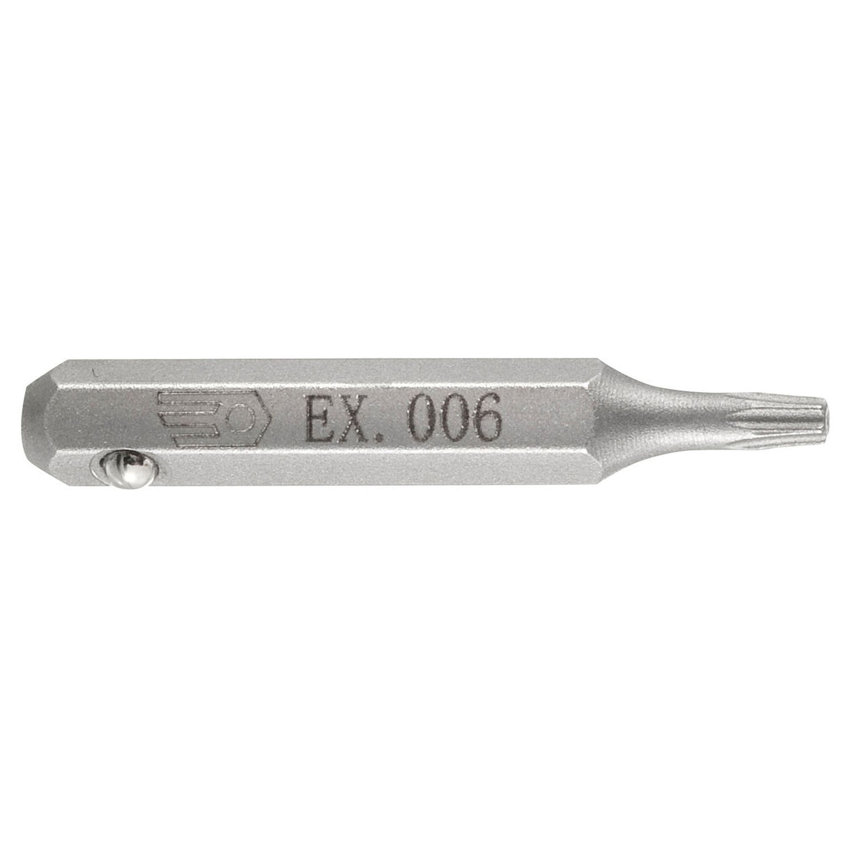 EX.0 - Bit für MICRO-TECH®-Handschrauber der Serie 0, Antrieb Außensechskant 4 mm (5/32"),  Abtrieb Torx® T6