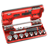 Steckschlüssel-Set 3/8" D-Box, 18-tlg.