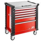 Werkstattwagen JET mit 6 Schubladen, 4 Module pro Schublade, rot (RAL 3020)