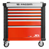 Werkstattwagen JET mit 6 Schubladen, 4 Module pro Schublade, rot (RAL 3020)
