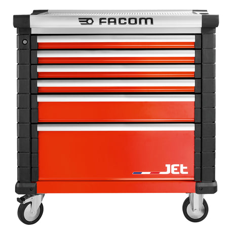 Werkstattwagen JET mit 6 Schubladen, 4 Module pro Schublade, rot (RAL 3020)