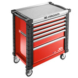 Werkstattwagen JET mit 6 Schubladen, 4 Module pro Schublade, rot (RAL 3020)