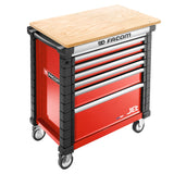 Werkstattwagen JET mit 6 Schubladen, 4 Module pro Schublade, rot (RAL 3020)