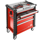 Werkstattwagen JET mit 6 Schubladen, 4 Module pro Schublade, rot (RAL 3020)