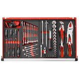 Werkstattwagen JET mit 6 Schubladen, 4 Module pro Schublade, rot (RAL 3020)