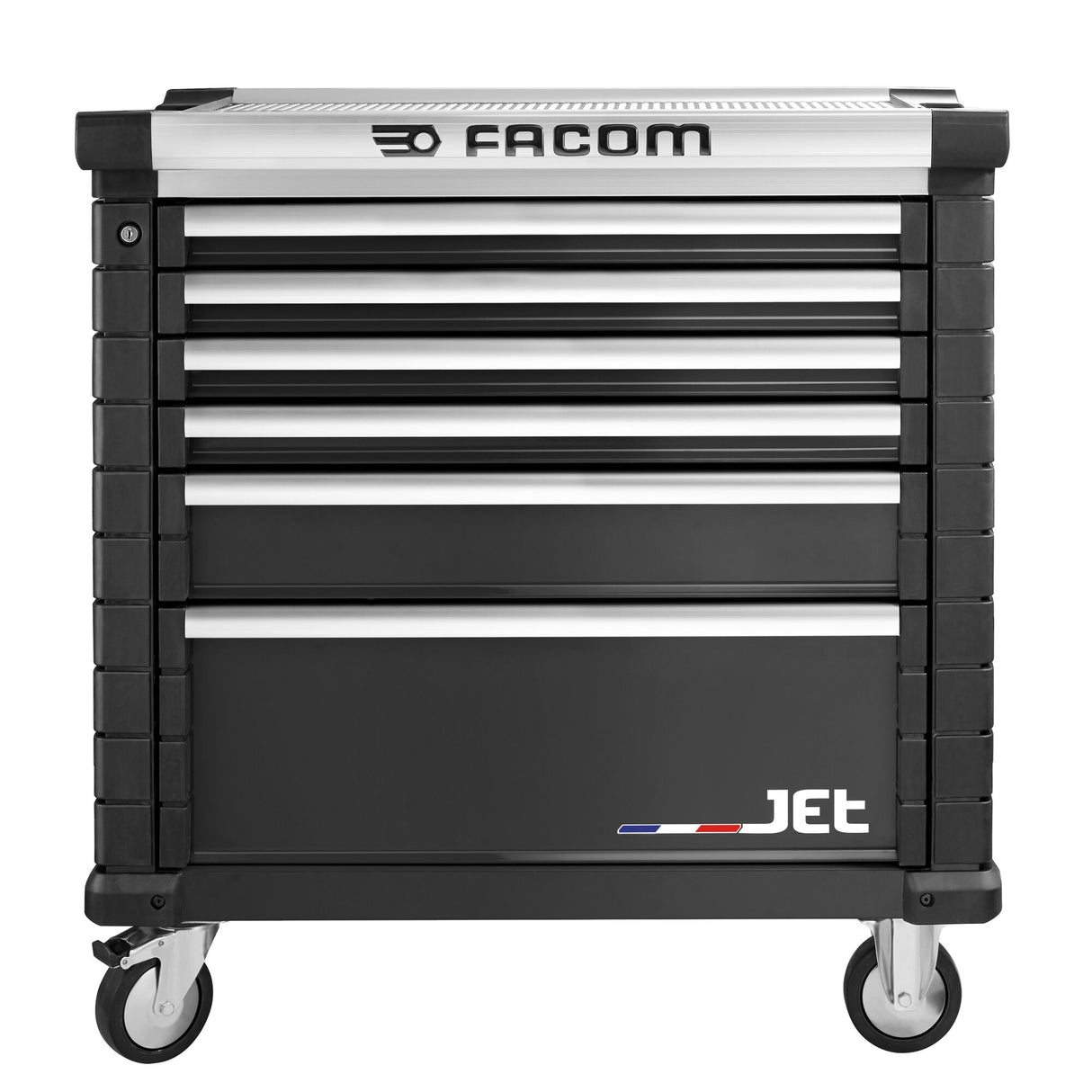 Werkstattwagen JET mit 6 Schubladen, 4 Module pro Schublade, schwarz (RAL 9005)