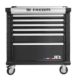 Werkstattwagen JET mit 6 Schubladen, 4 Module pro Schublade, schwarz (RAL 9005)