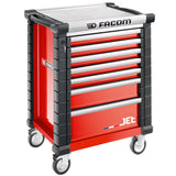 Werkstattwagen JET mit 7 Schubladen, 3 Module pro Schublade, rot (RAL 3020)