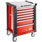 [JET.7M3A] Werkstattwagen JET mit 7 Schubladen, 3 Module pro Schublade, rot (RAL 3020)