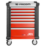 Werkstattwagen JET mit 7 Schubladen, 3 Module pro Schublade, rot (RAL 3020)