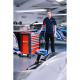 Werkstattwagen JET mit 7 Schubladen, 3 Module pro Schublade, rot (RAL 3020)