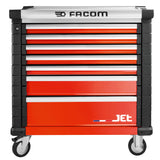 Werkstattwagen JET mit 7 Schubladen, 4 Module pro Schublade, rot (RAL 3020)