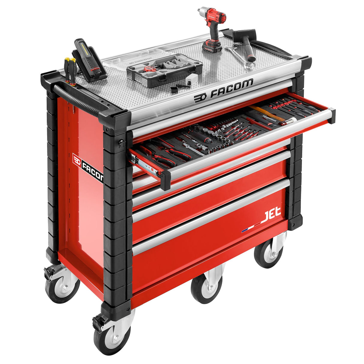 JET.7M5A - JET Werkstattwagen mit 7 Schubladen, passend für 5 Module pro Schublade
