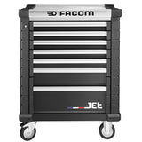 Werkstattwagen JET mit 7 Schubladen, 3 Module pro Schublade, schwarz (RAL 9005)