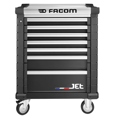 Werkstattwagen JET mit 7 Schubladen, 3 Module pro Schublade, schwarz (RAL 9005)
