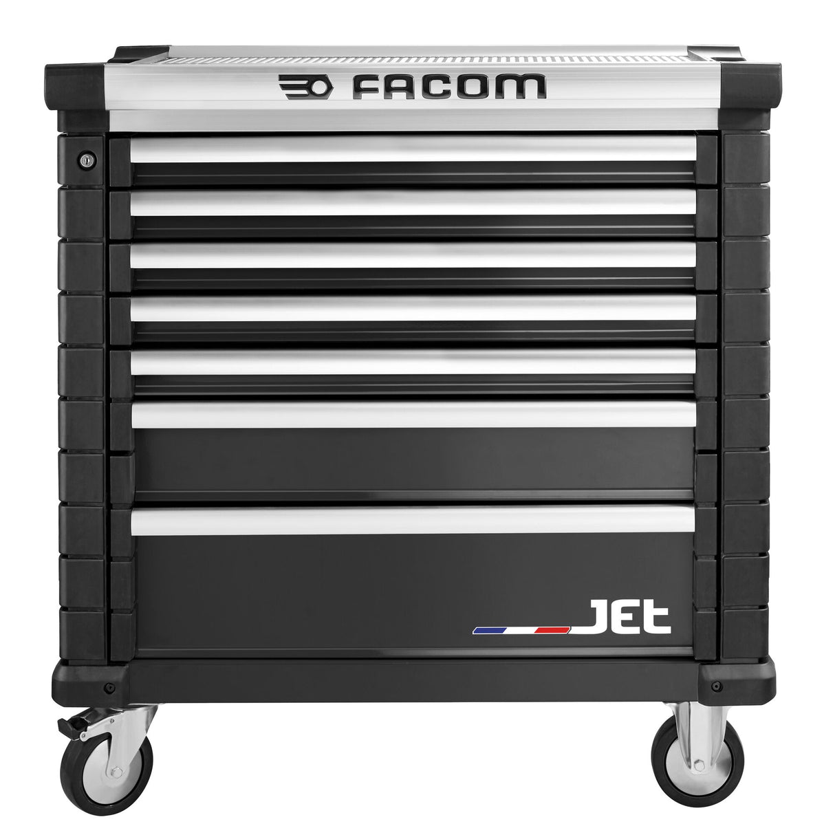 Werkstattwagen JET mit 7 Schubladen, 4 Module pro Schublade, schwarz (RAL 9005)
