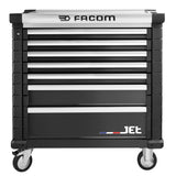 Werkstattwagen JET mit 7 Schubladen, 4 Module pro Schublade, schwarz (RAL 9005)