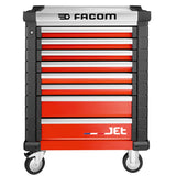 Werkstattwagen JET mit 8 Schubladen, 3 Module pro Schublade, rot (RAL 3020)